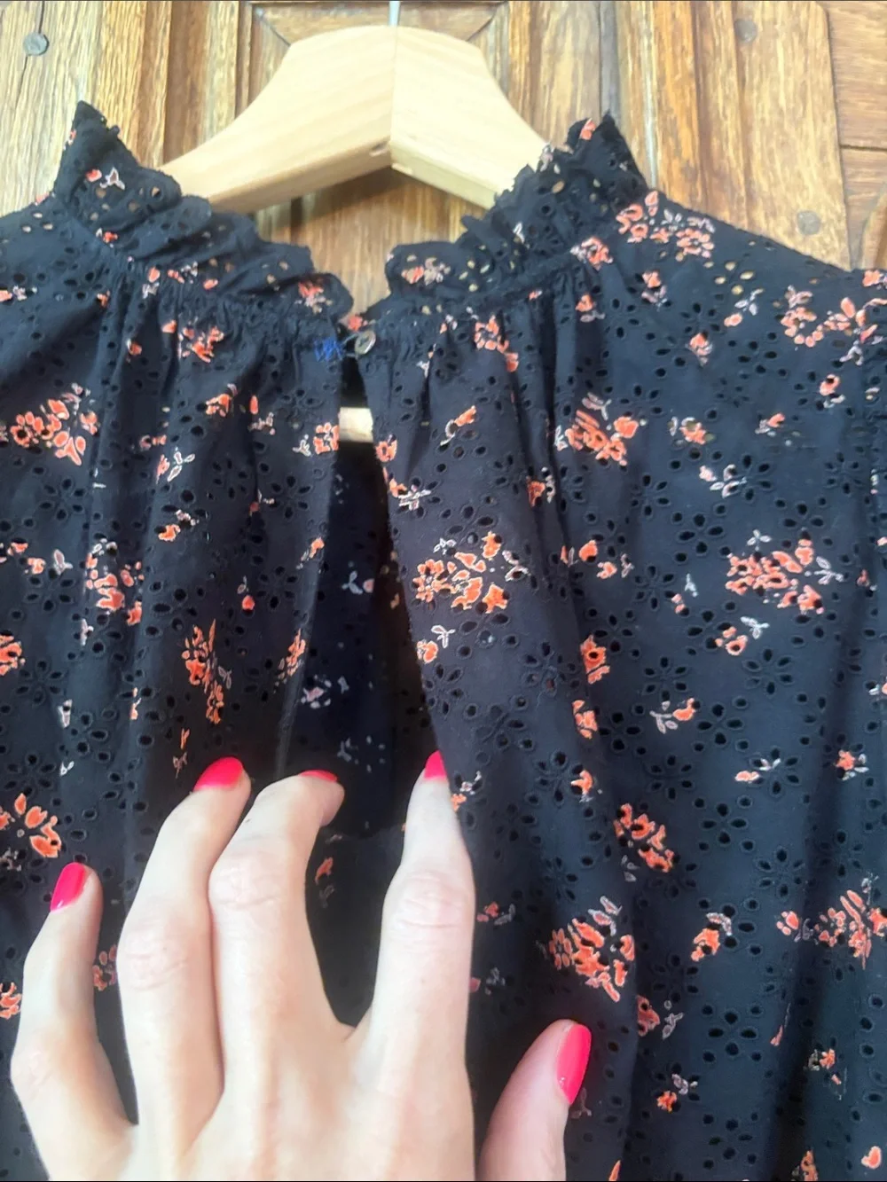 Ulla Johnson Eyelet Puff Sleeve Blouse